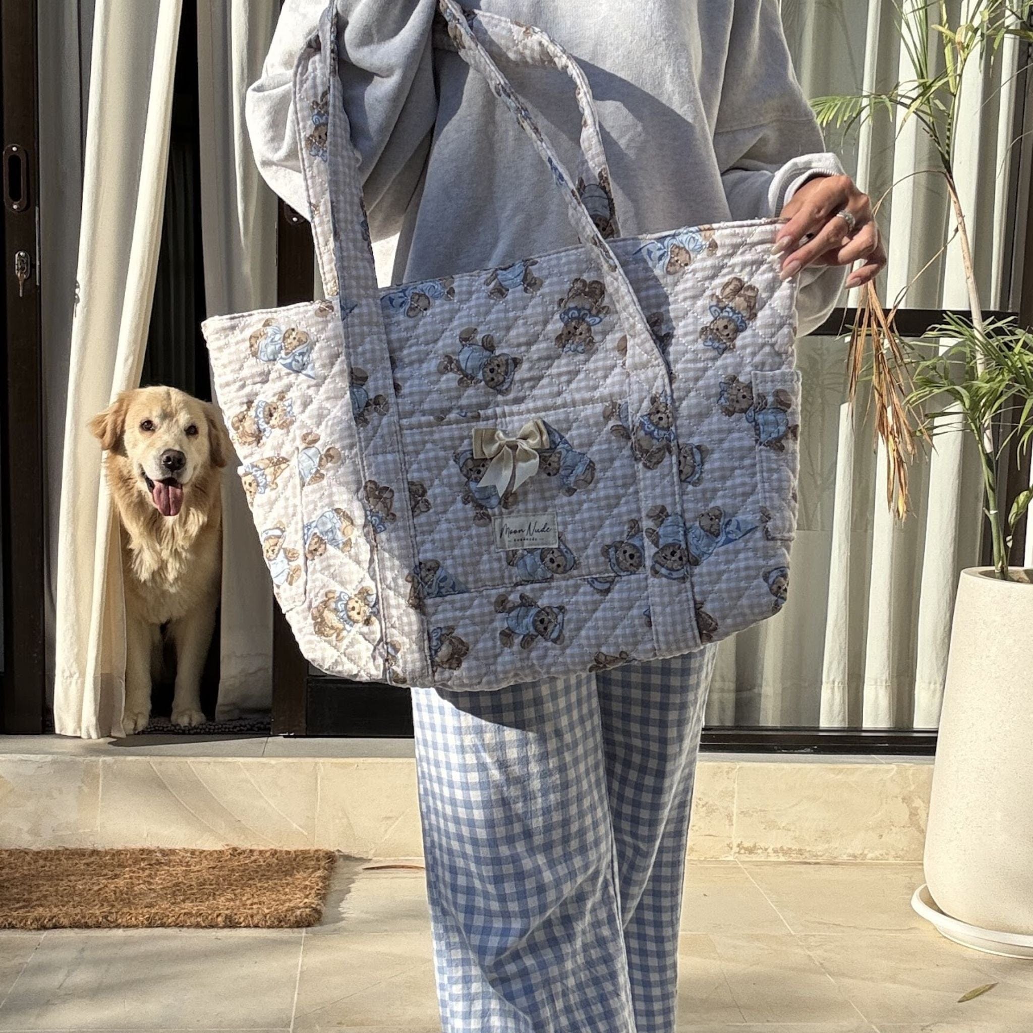 Moon Nude Cuddles Tote Bag