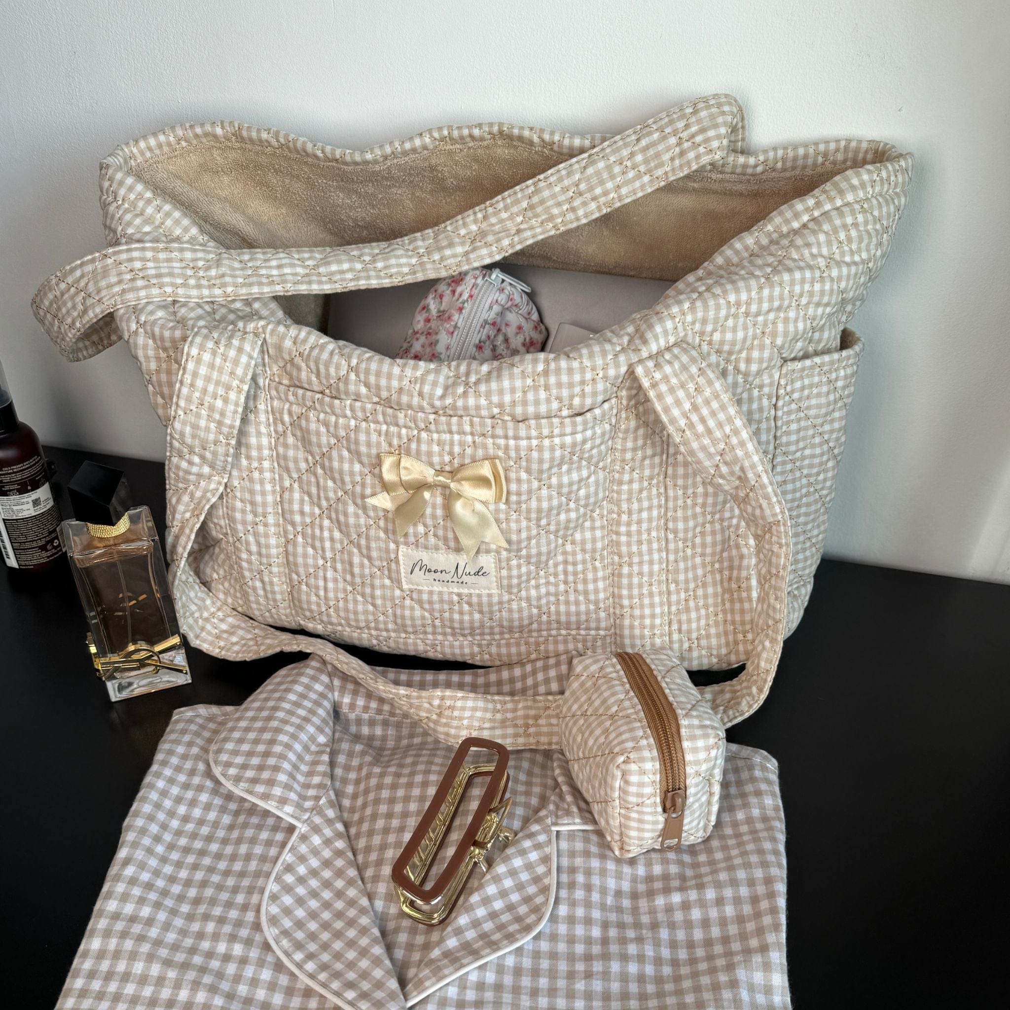 Moon Nude Nude Tote Bag Zipper