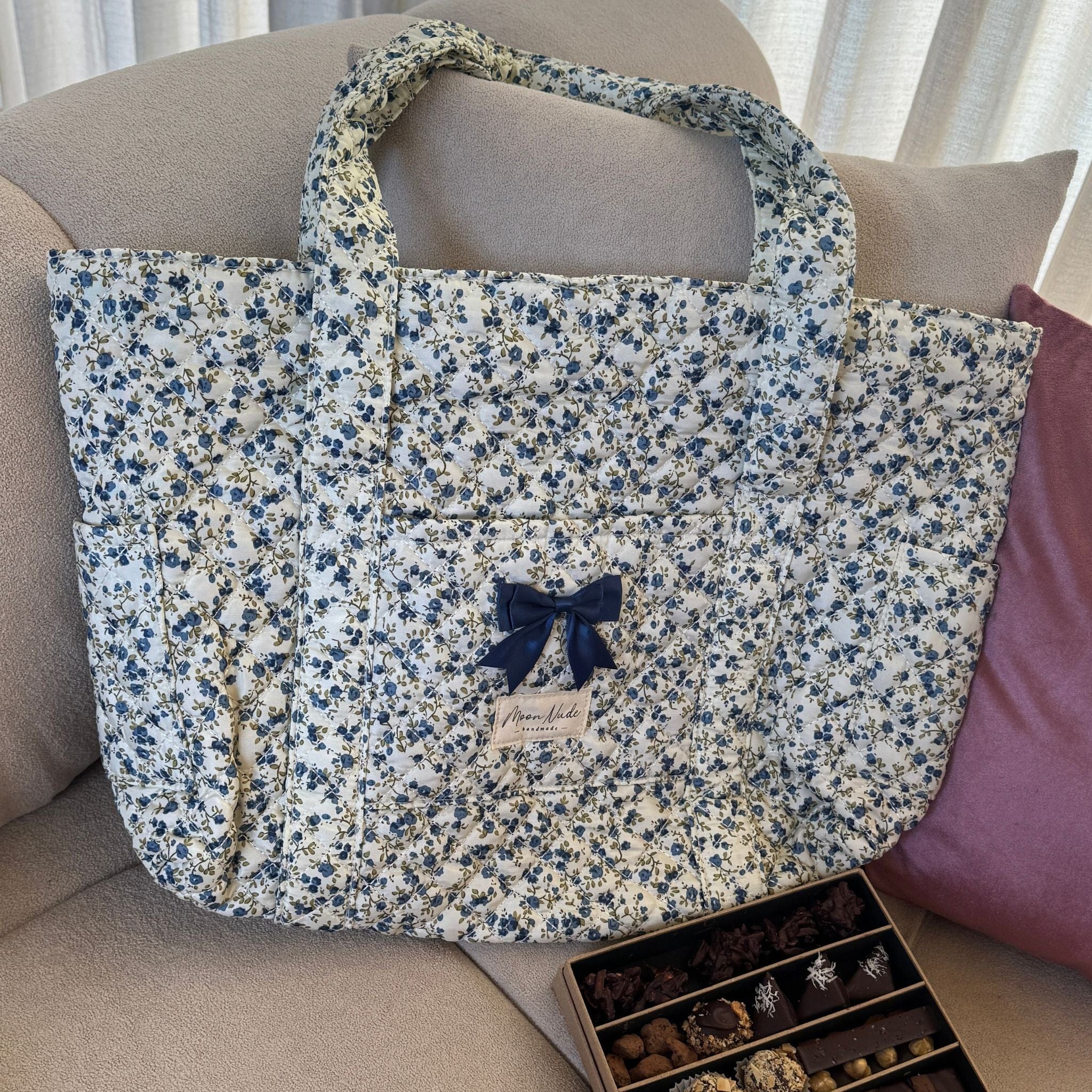 Moon Nude Spring Tote Bag