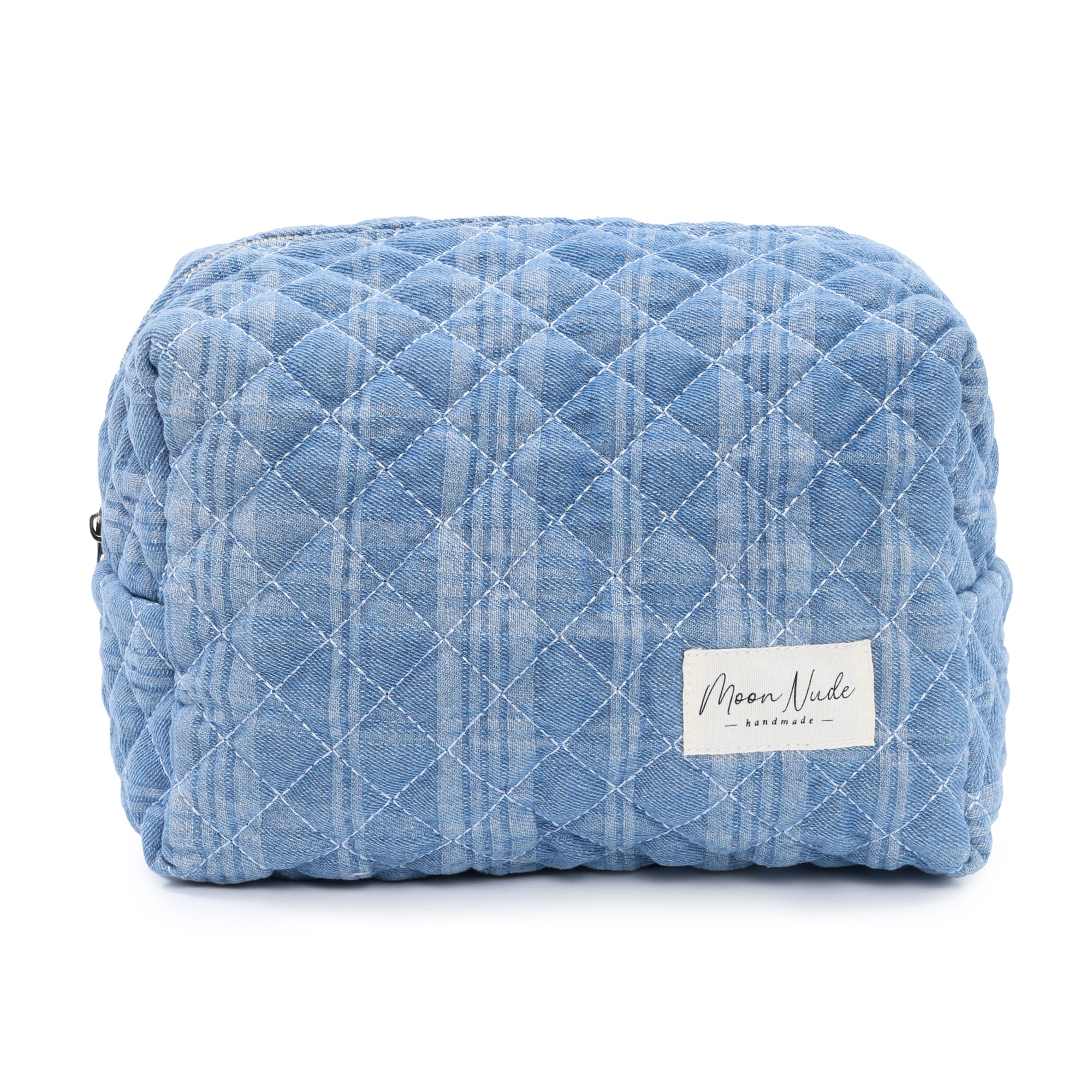 Moon Nude Denim Large Makeup Bag