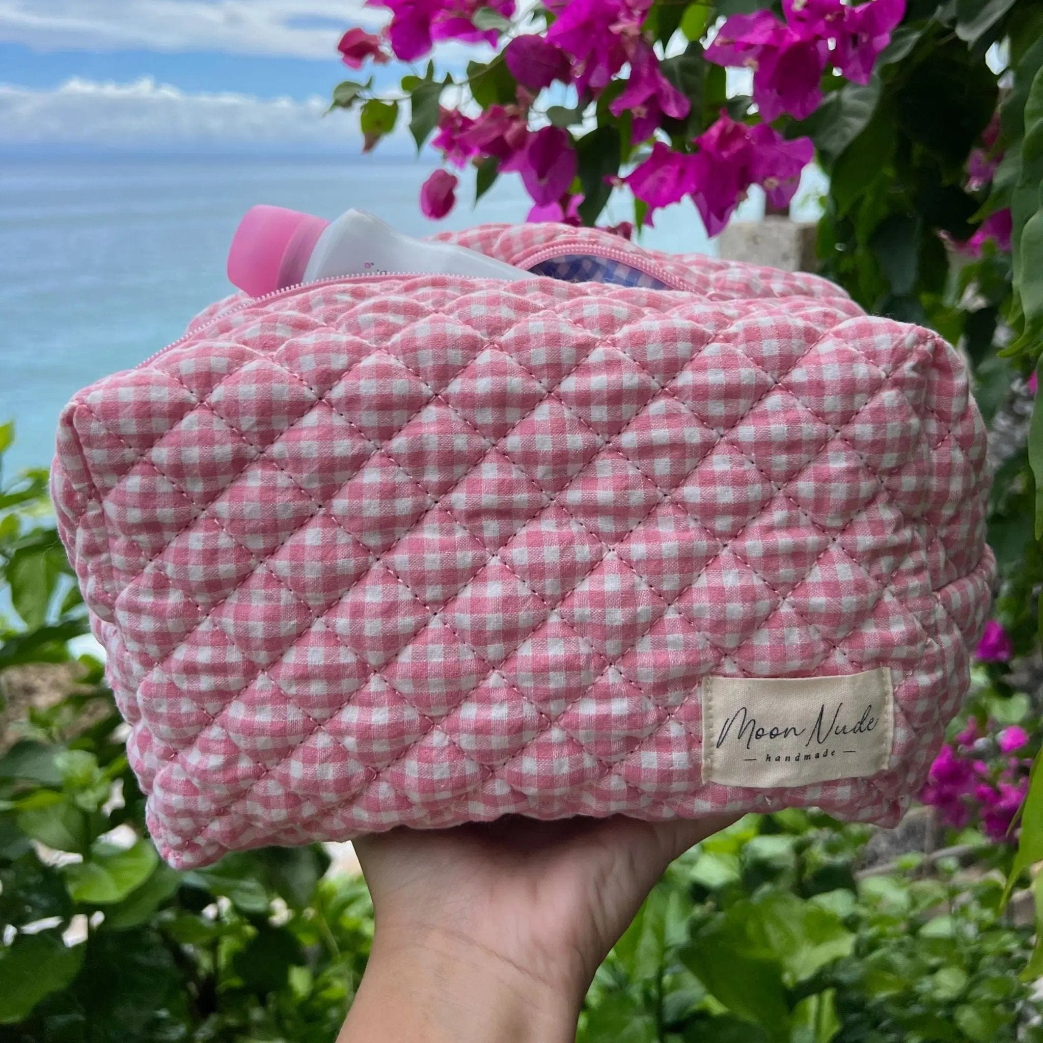 Moon Nude Flamingo Large Makeup Bag