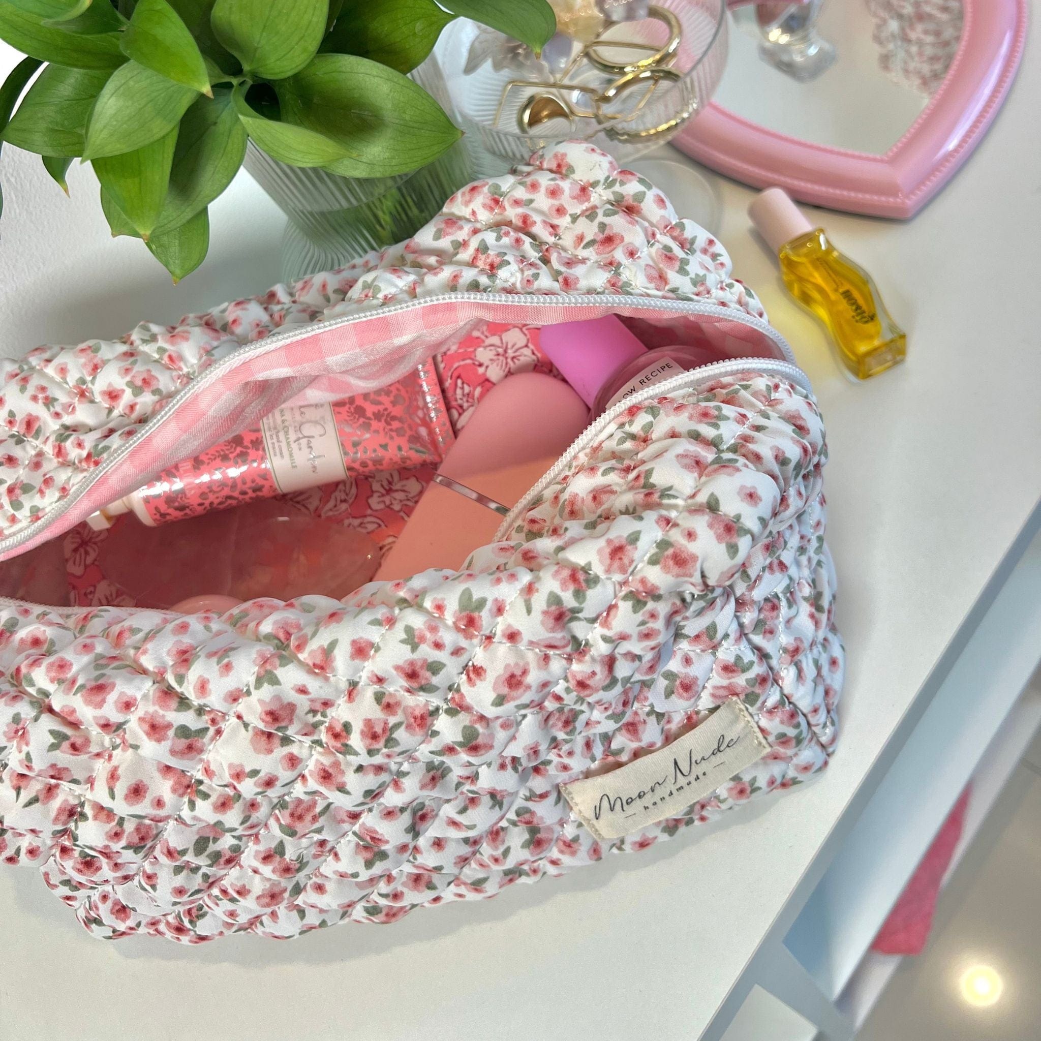 Moon Nude Peony Large Makeup Bag